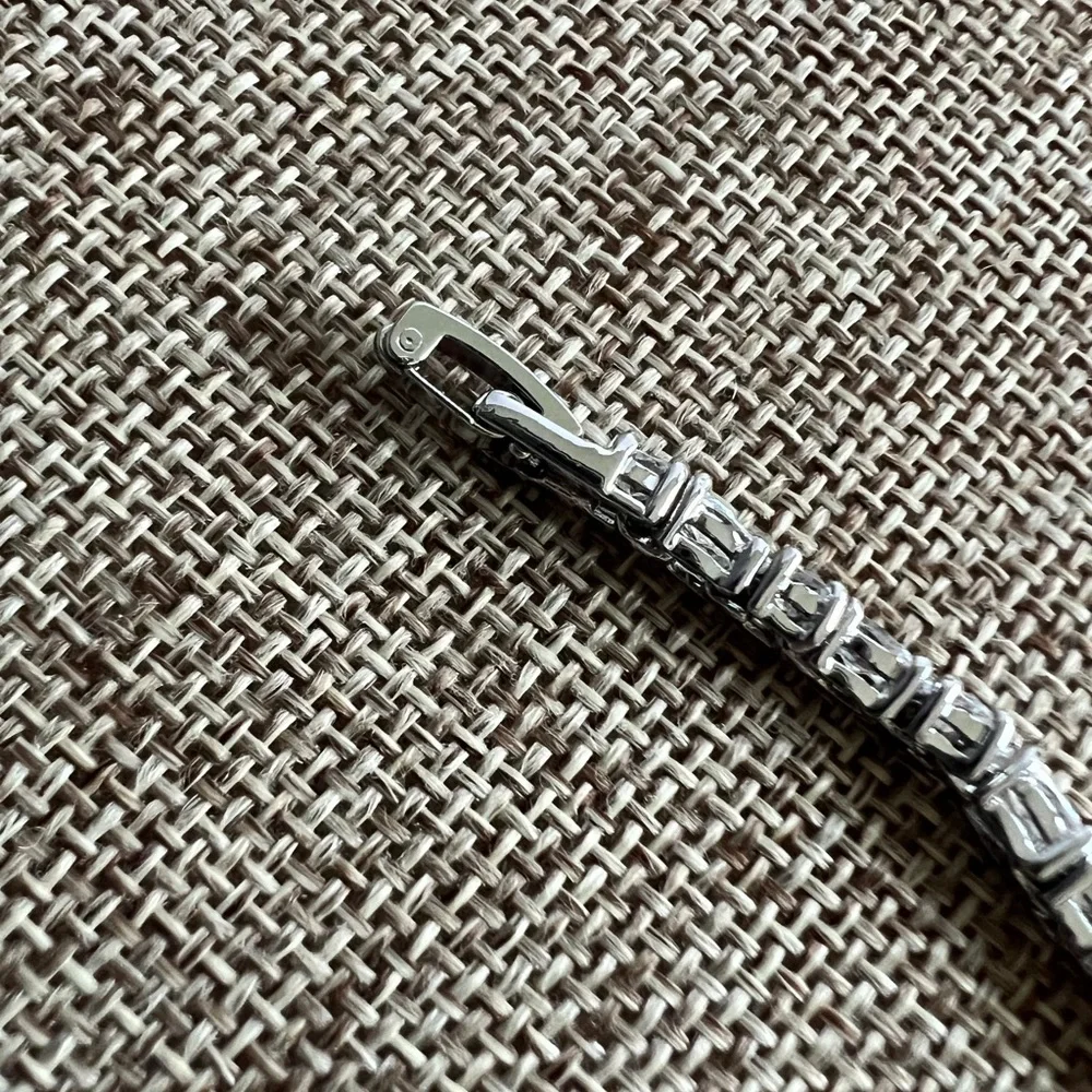 Swarovski Clear Crystal Tennis Bracelet Silver 7.5” - Picture 4 of 6